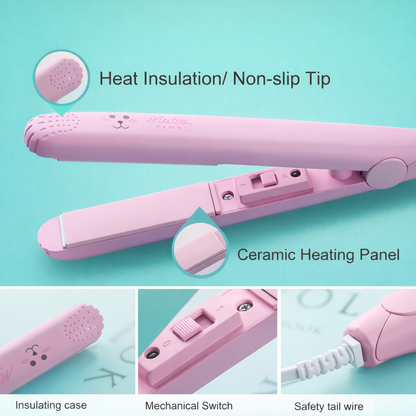 2-in-1 Mini Hair Straightener and Curler