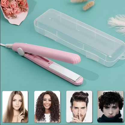 2-in-1 Mini Hair Straightener and Curler
