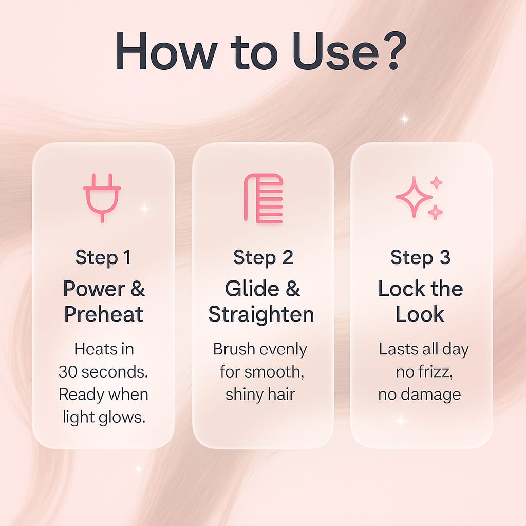 Portable Hair Straightener Hot Comb