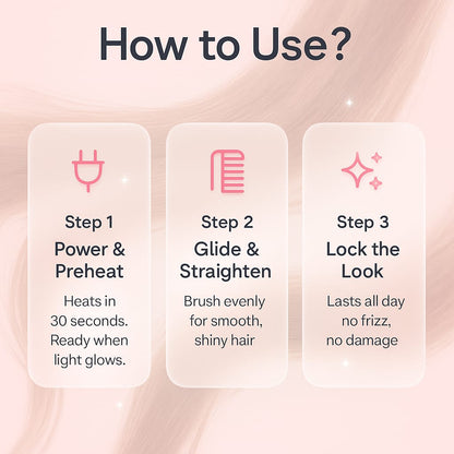 Portable Hair Straightener Hot Comb